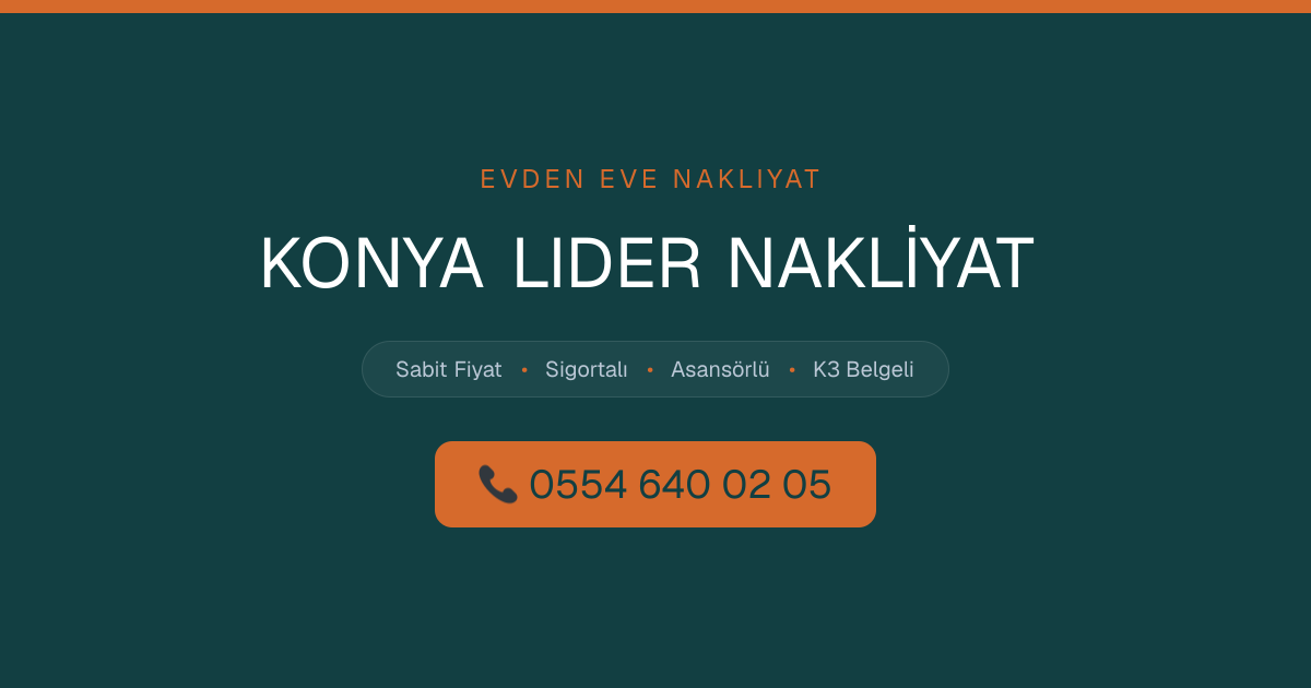 Konya Lider Nakliyat